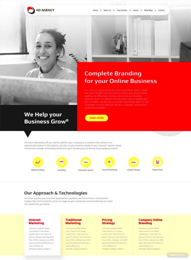 Advertising Consultant WordPress ThemeTemplate in Wordpress  Download