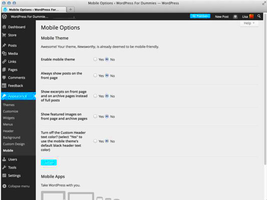 How to Create a MobileFriendly WordPress Theme  dummies