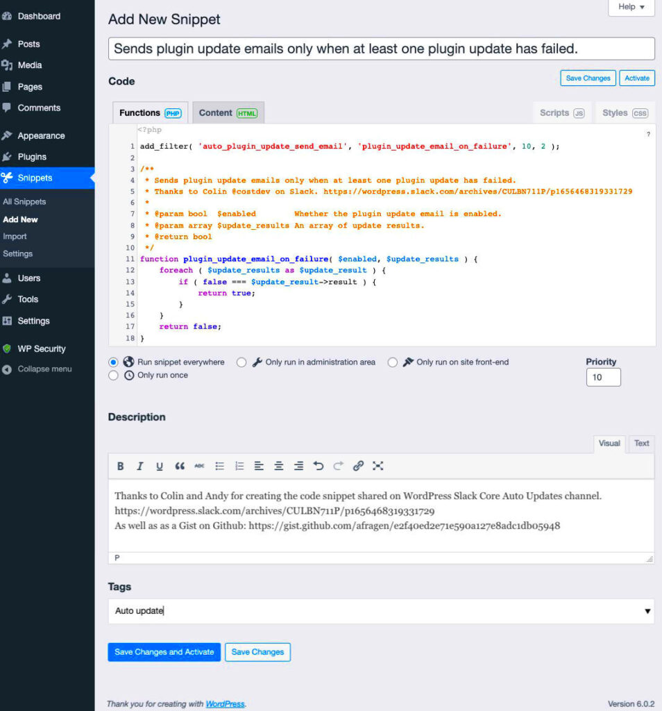 How to use a Code Snippet plugin in WordPress  Easy Web Design Tutorials