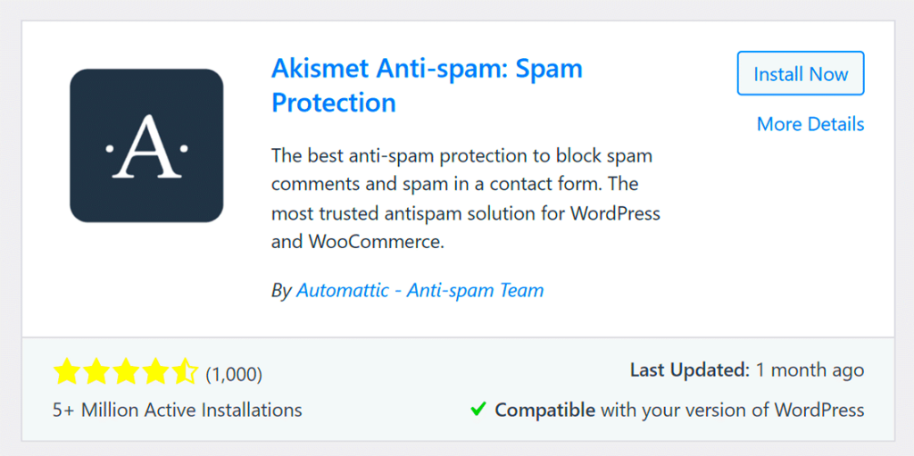 Setting Up Akismet AntiSpam Protection